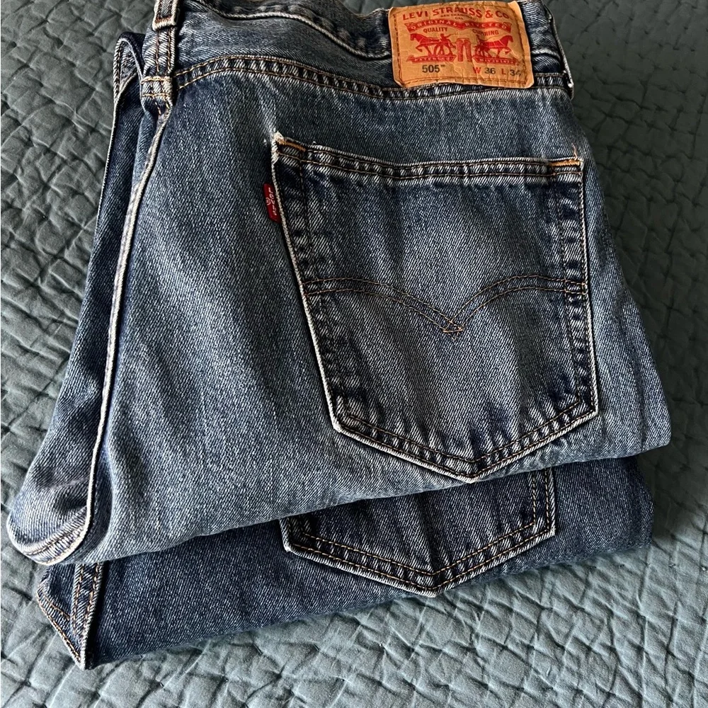 Men's Levis 505 Jeans 36 x 34 Excellent